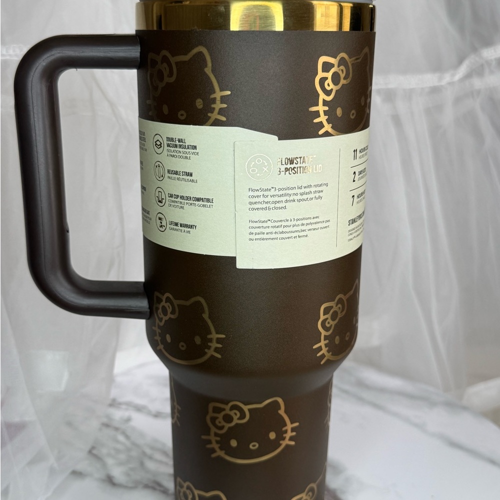 Stanley Brand Brown Quencher H2.0 Tumbler with Hello Kitty - Picture 3 of 5